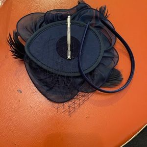 Navy blue fascinator
